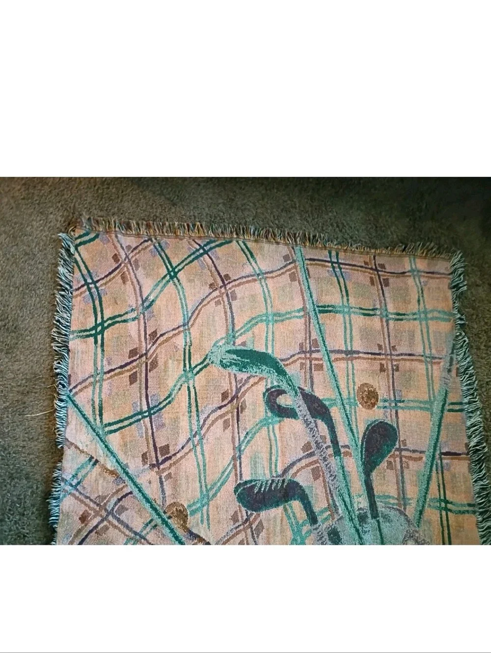 Golf Themed Tapestry Woven Throw Blanket Father's Day Gift 71